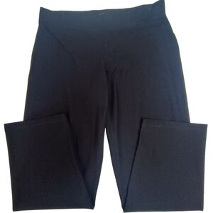 Eileen Fisher Black Viscose Pull On Pants Size L